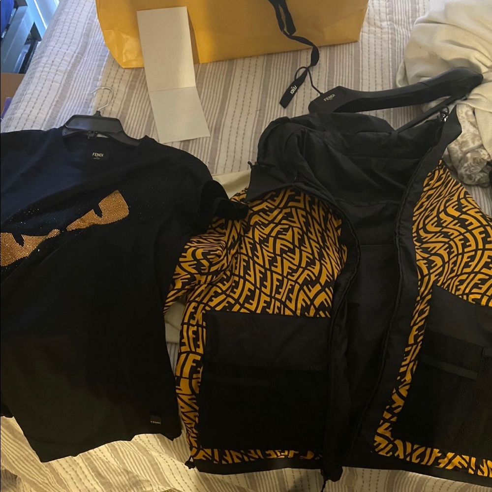 Fendi M shirt & fendi wind jacket. They are authentic!